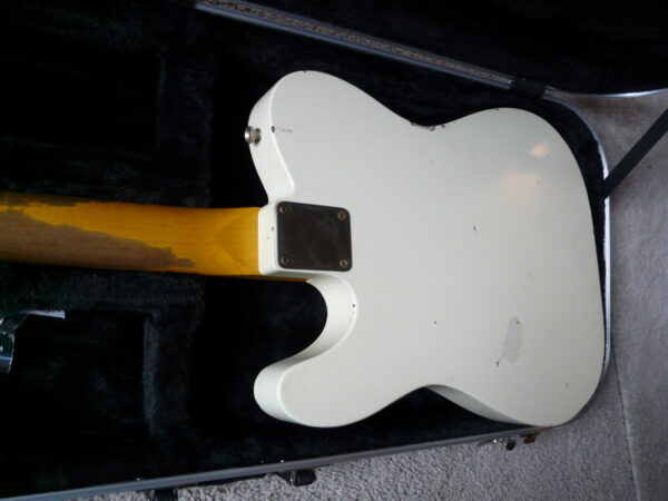 SOLD!  2015 Bill Nash T-63 Bigsby guitar Lollars-Humbucker Olympic White, light aging - Image 11