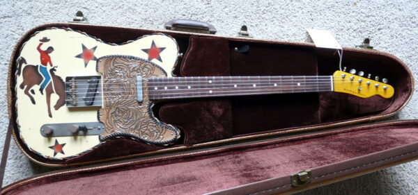 SOLD!  2018 Bill Nash Cowboy Collector's Guitar Rosewood, Lollars, Leather guard. - Image 2