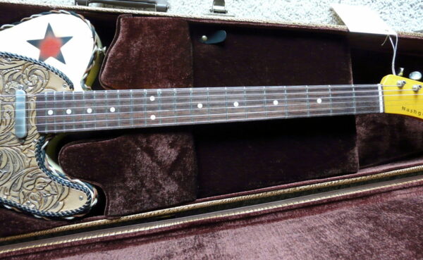 SOLD!  2018 Bill Nash Cowboy Collector's Guitar Rosewood, Lollars, Leather guard. - Image 9