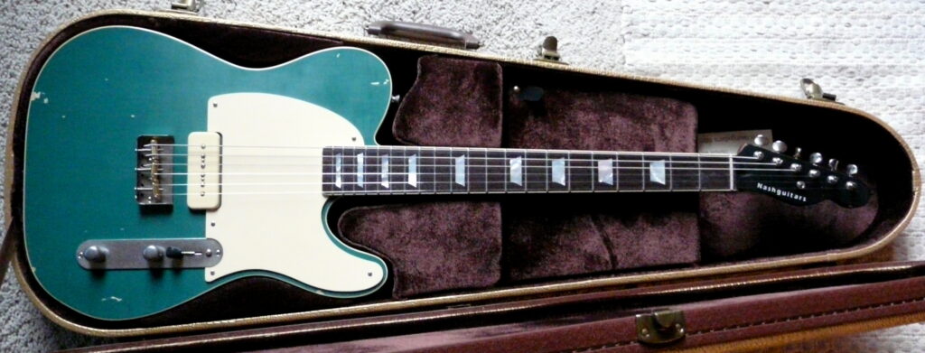 Sold!  Nash E-56 British Racing Green. Mahogany Body and Neck, Rosewood Board and Maple top. Lollar P-90.