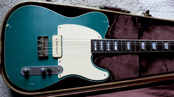 Sold!  Nash E-56 British Racing Green. Mahogany Body and Neck, Rosewood Board and Maple top. Lollar P-90. - Image 3