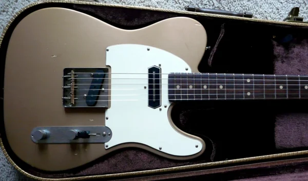 New 2024 Bill Nash Charlie Christian T-63 Telecaster Guitar. Lollar bridge. Rosewood neck, Les Paul Gold - Image 5